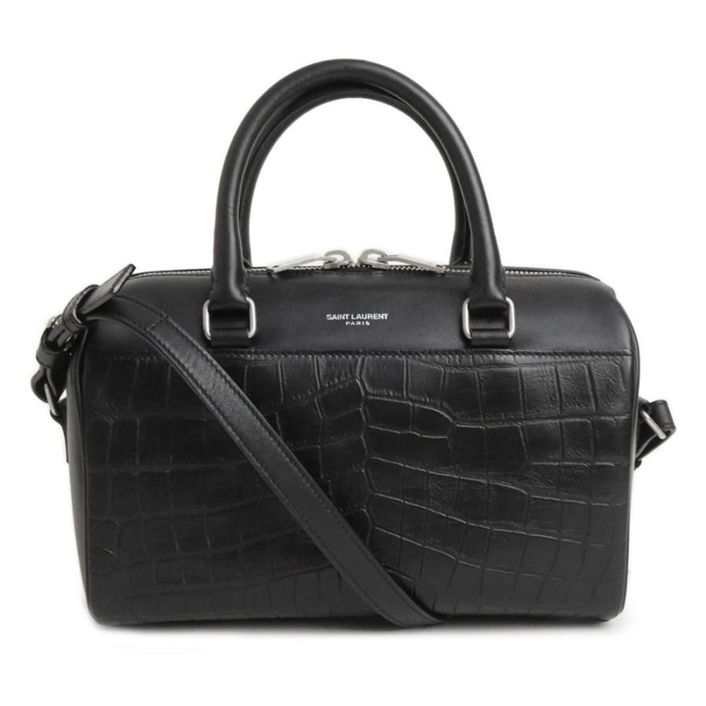 Saint Laurent Baby Duffel 2WAY  Diagonal   Crocodile Embossed Leather